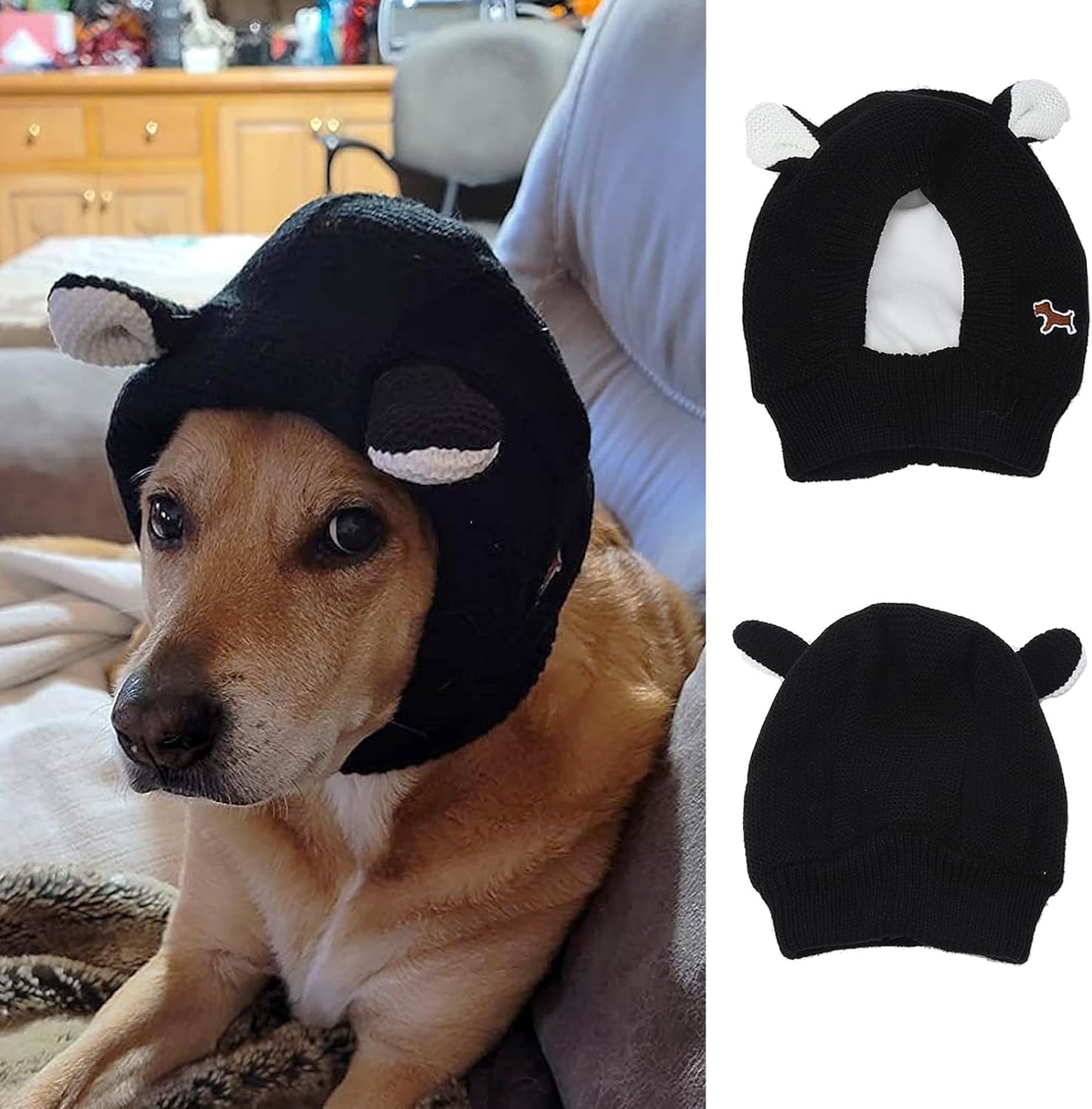 Dog Noise Cancelling Knit Ear Muffs